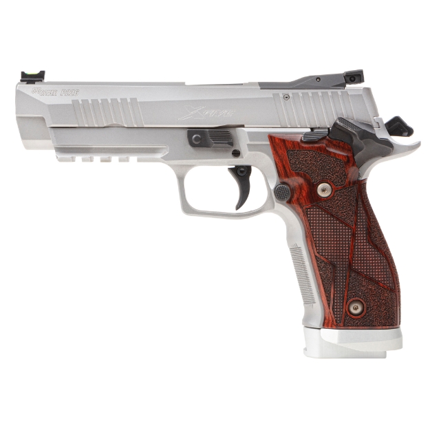 Picture of Sig Sauer P226 XFive Classic - Single Action Only - Semi-automatic - Metal Frame Pistol - Full Size - 9MM - 5" Barrel - Stainless Steel Frame - Hogue Cocobolo Grips With Alloy Magwell - Fully Adjustable AX3 Trigger - Fiber Optic Front With Adjustable Rear Sight - 20 Rounds - 3 Magazines 226X5-9-CLASSIC