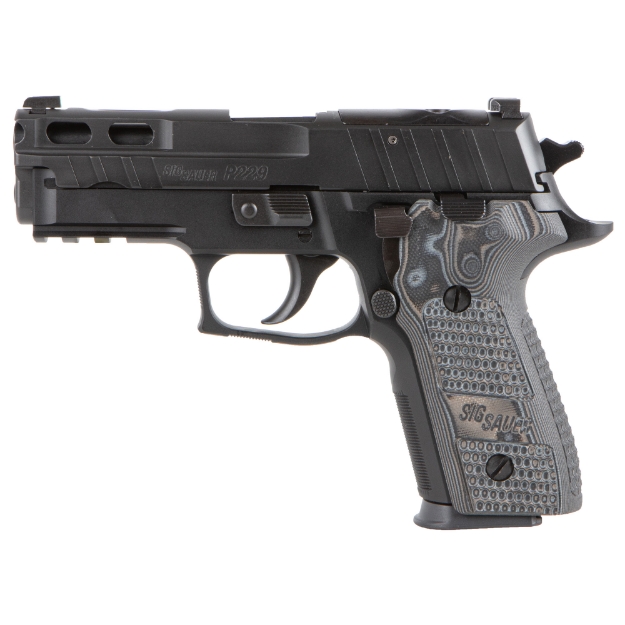 Picture of Sig Sauer P229 - Pro - Double Action/Single Action - Metal Frame Pistol - Compact - 9MM - 3.9" Barrel - Cerakote Finish - Black - Hogue Black/Gray Piranha G-Mascus Grips - XRAY3 Day/Night Sights - Decocker - Stylized Optic Ready PRO-CUT Slide - 15 Rounds - 3 Magazines E29R-9-BXR3-PRO-R2