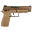 Picture of Sig Sauer P320 - M17 - Striker Fired - Semi-automatic - Polymer Frame - Full Size - 9MM - 4.7" Barrel - PVD Finish - Coyote Tan - SIGLITE Night Sights - Manual Thumb Safety - Optics Ready - 3 Magazines - (1) 17-Round and (2) 21-Round 320F-9-M17-MS
