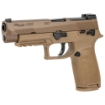Picture of Sig Sauer P320 - M17 - Striker Fired - Semi-automatic - Polymer Frame - Full Size - 9MM - 4.7" Barrel - PVD Finish - Coyote Tan - SIGLITE Night Sights - Manual Thumb Safety - Optics Ready - 3 Magazines - (1) 17-Round and (2) 21-Round 320F-9-M17-MS