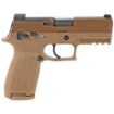 Picture of Sig Sauer P320 - M18 - Striker Fired - Semi-automatic - Polymer Frame Pistol - 9MM - 3.9" Barrel - PVD Finish - Coyote Tan - SIGLITE Night Sights - Manual Thumb Safety - 10 Rounds - 3 Magazines 320CA-9-M18-MS-10