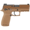 Picture of Sig Sauer P320 - M18 - Striker Fired - Semi-automatic - Polymer Frame Pistol - 9MM - 3.9" Barrel - PVD Finish - Coyote Tan - SIGLITE Night Sights - Manual Thumb Safety - Optics Ready - 3 Magazines - (1) 17-Round and (2) 21-Round - BLEM (Scratches and Blemish on Right Side of Slide) 320CA-9-M18-MS