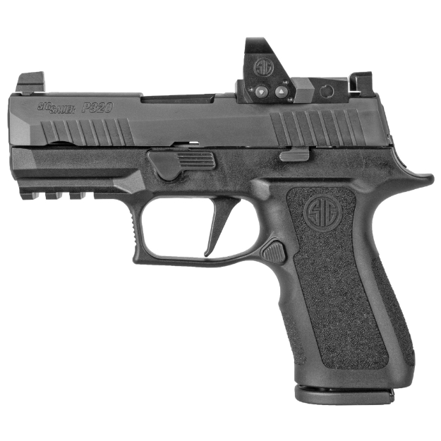 Picture of Sig Sauer P320 - X-Compact - Striker Fired - Semi-automatic - Polymer Frame Pistol - 9MM - 3.6" Barrel - Nitron Finish - Black - Modular X Grip - XRAY3 Night Sights w/R2 Base Plate - 15 Rounds - XSeries Flat Trigger - ROMEO1 PRO - 2 Magazines 320XC-9-BXR3-RXP