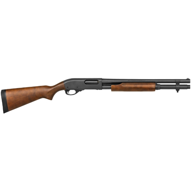Picture of Remington 870 Tactical - Pump - 12 Gauge - 3" Chamber - 18.5" Barrel - Matte Blued Finish - Cylinder Choke - Hardwood Stock - Bead - 6 Rounds - Right Hand R81197