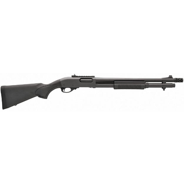 Picture of Remington 870 Tactical - Pump - 12 Gauge - 3" Chamber - 18.5" Barrel - Matte Blued Finish - Tactical Choke Tube - Synthetic Stock - Ghost Ring Sight - 6 Rounds - Right Hand R81198