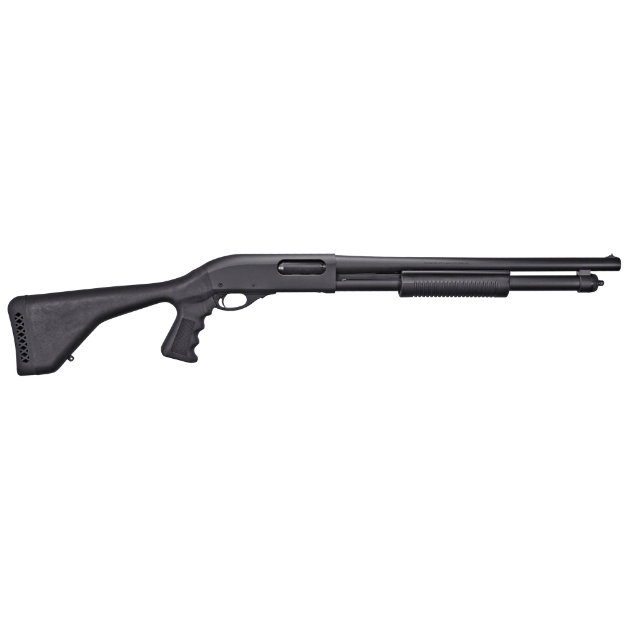 Picture of Remington 870 Tactical - Pump Action - 12 Gauge - 3" Chamber - 18.5" Barrel - Black - Synthetic Pistol Grip Stock - Cylinder Bore - Bead Sight - 6 Rounds R81205