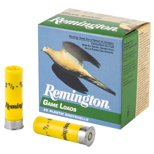 Picture of Remington Game Load - 20 Gauge - 2.75" - #8 - 3.25 Dr - 1 oz. - 25 Round Box 20044