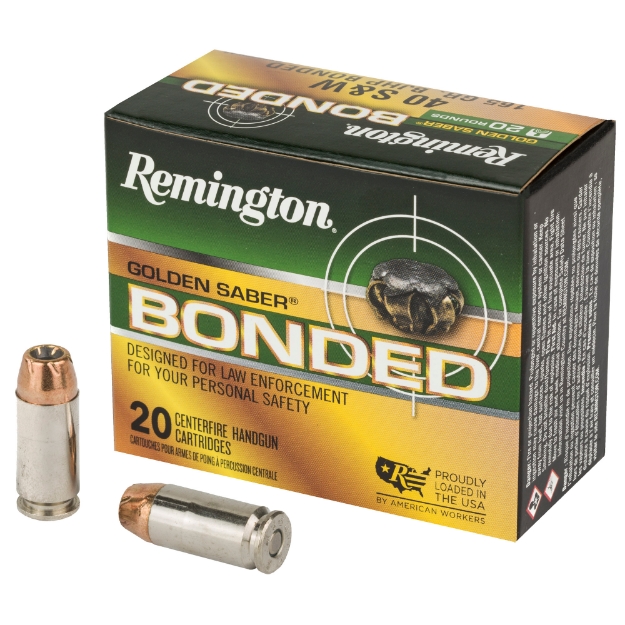 Picture of Remington Golden Saber - 40 S&W - 165 Grain - Brass Jacketed Hollow Point Bonded - 20 Round Box 29363