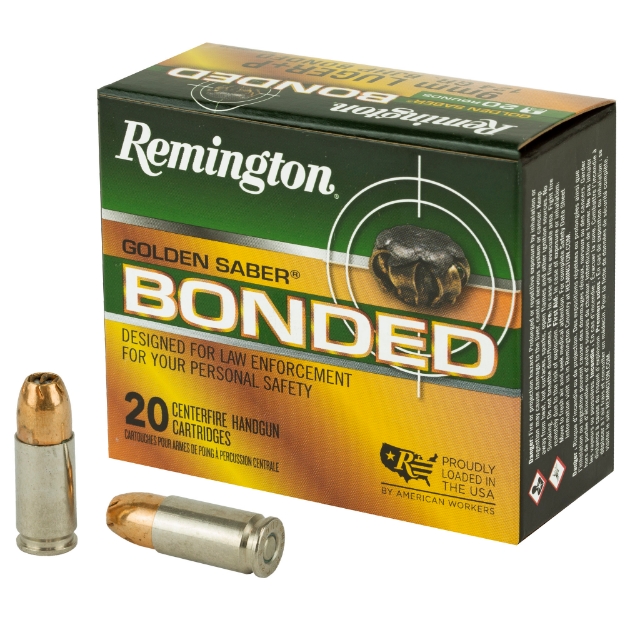 Picture of Remington Golden Saber - 9MM - 124 Grain - Brass Jacketed Hollow Point Bonded - 20 Round Box 29341