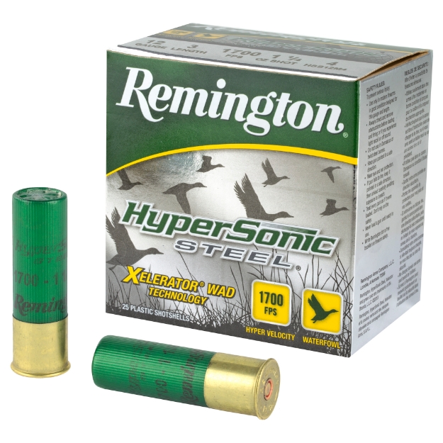 Picture of Remington HyperSonic - 12 Gauge - 3" - 1.25 oz. - Steel - #4 - Lead Free - 25 Round Box 26777