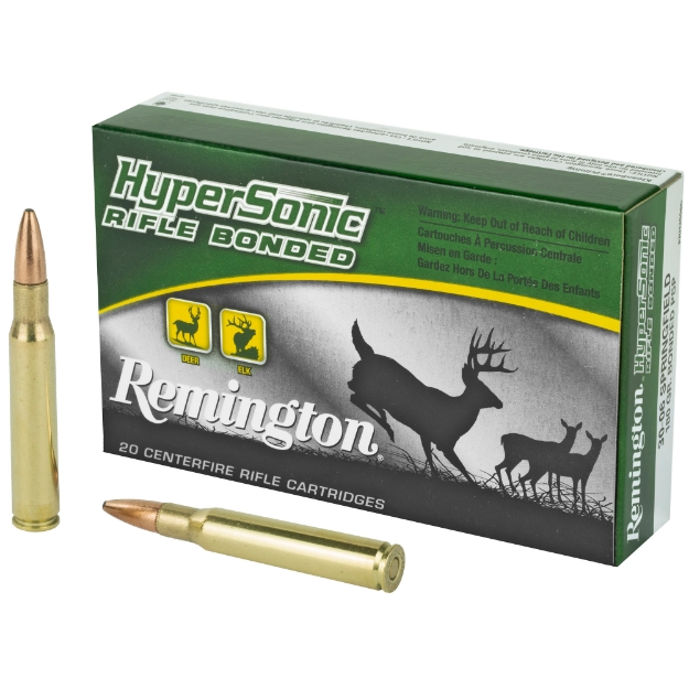 Picture of Remington Hypersonic - 30-06 Springfield - 180 Grain - Ultra Bonded Pointed Soft Point - 20 Round Box 29009