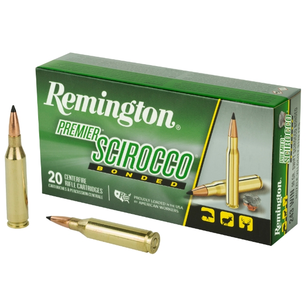 Picture of Remington Premier Scirocco Bonded - 243 Winchester - 90 Grain - Polymer Tip - 20 Round Box 29320