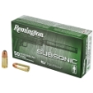 Picture of Remington Subsonic - 9MM - 147 Grain - Flat Nose Enclosed Bullet - 50 Round Box 28435