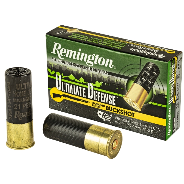 Picture of Remington Ultimate Defense - 12 Gauge 2.75" - #4 Shotshell - 21 Pellets - 5 Round Box 20637