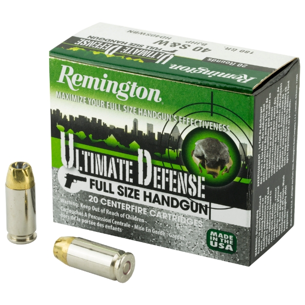 Picture of Remington Ultimate Defense - 40S&W - 180 Grain - Brass Jacketed Hollow Point - 20 Round Box 28939