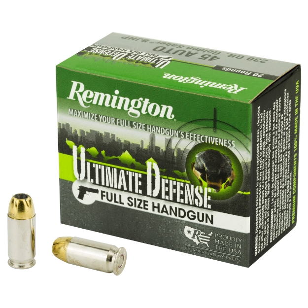 Picture of Remington Ultimate Defense - 45 ACP - 230 Grain - Brass Jacketed Hollow Point - 20 Round Box 28942