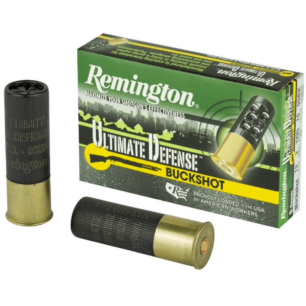 Picture of Remington Ultimate Defense Buckshot - 12 Gauge 3" - 00 Buck Shotshell - 15 Pellets - 5 Round Box r20633