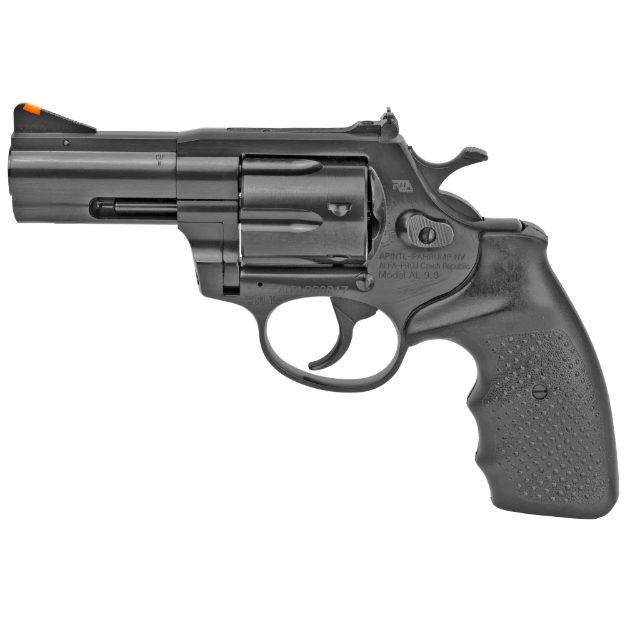 Picture of Armscor AL9.0 - Double Action/Single Action - Medium Frame Revolver - 9MM - 3" Barrel - Steel - Blued Finish - Black - Rubber Grip - Adjustable Rear Sight - 6 Rounds 9231B