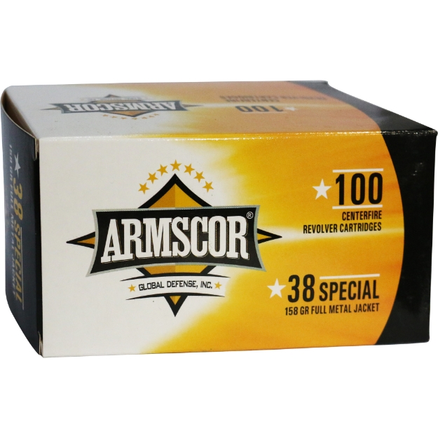 Picture of Armscor Ammo - 38 Special - 158 Grain - Full Metal Jacket - 100 Round Box 50449