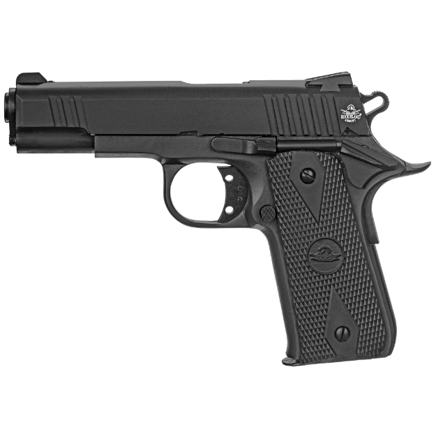 Picture of Armscor Baby Rock - 1911 - Semi-automatic - Metal Frame Pistol - Compact - 380ACP - 3.75" Barrel - Steel - Parkerized Finish - Black - Rubber Grips - Fixed Sights - 7 Rounds - 1 Magazine 51912