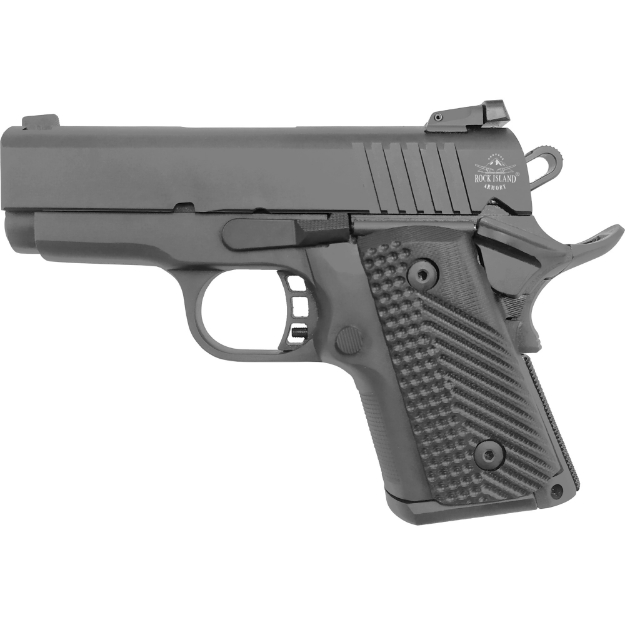 Picture of Armscor BBR 3.10 - 1911 - Semi-automatic - Metal Frame Pistol - Compact - 45ACP - 3.1" Barrel - Alloy - Parkerized Finish - Black - G10 Grips - Adjustable Sights - 10 Rounds - 1 Magazine 51577