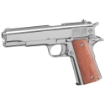 Picture of Armscor GI Standard FS - 1911 - Semi-automatic - Metal Frame Pistol - Full Size - 38 Super - 5" Barrel - Steel - Polished Nickel Finish - Wood Grips - Fixed Sights - 9 Rounds - 1 Magazine 51814