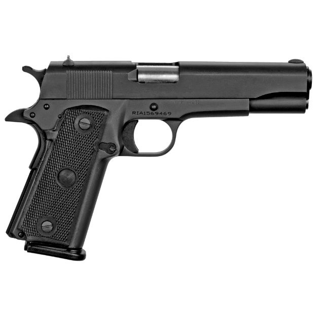 Picture of Armscor GI Standard FS HC - 1911 - Semi-automatic - Metal Frame Pistol - Full Size - 45ACP - 5" Barrel - Steel - Parkerized Finish - Black - Polymer Grips - Fixed Sights - 10 Rounds - 1 Magazine 51453