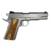 Picture of Armscor Rock Series - 1911 - Semi-automatic - Metal Frame Pistol - Full Size - 9MM - 5" Barrel - Stainless Steel Finish - Silver - Double Checkered Wood Grips - Fixed Sights - Ambidextrous Safety - 10 Rounds - 1 Magazine 56828