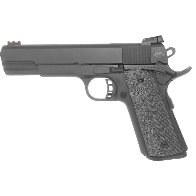 Picture of Armscor Rock Ultra FS Combo - 1911 - Semi-automatic - Metal Frame Pistol - Full Size - 9MM - 5" Barrel - Steel - Parkerized Finish - Black - G10 Grips - Adjustable Sights - 10 Rounds - 1 Magazine - Drop-in 22TCM9R Accessory Barrel 56636