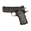 Picture of Armscor Tac Ultra CS - 1911 - Semi-automatic - Metal Frame Pistol - Officer Size - 45ACP - 3.5" Barrel - Steel - Parkerized Finish - Black - G10 Grips - Adjustable Sights - 7 Rounds - 1 Magazine 51470