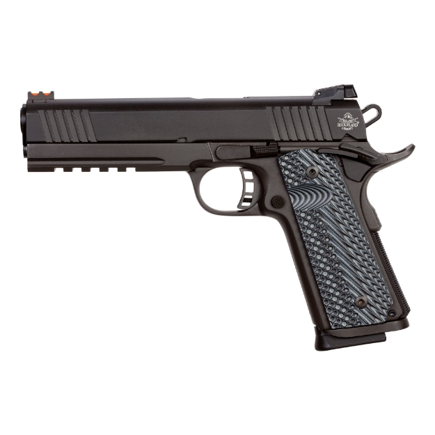 Picture of Armscor Tac Ultra FS - 1911 - Semi-automatic - Metal Frame Pistol - Full Size - 45ACP - 5" Barrel - Steel - Parkerized Finish - Black - G10 Grips - Adjustable Sights - 8 Rounds - 1 Magazine - Picatinny Rail - Full Length Guide Rod - BLEM (Damaged Case) 51485