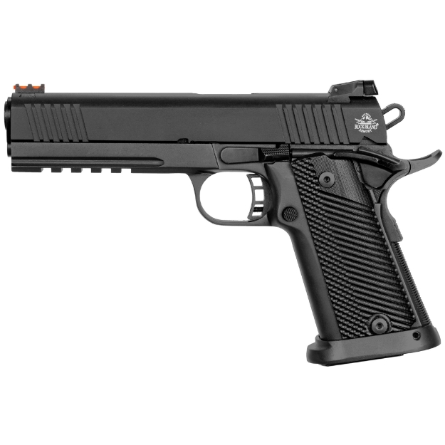 Picture of Armscor Tac Ultra FS HC - 1911 - Semi-automatic - Metal Frame Pistol - Full Size - 45ACP - 5" Barrel - Steel - Parkerized Finish - Black - G10 Grips - Adjustable Sights - 14 Rounds - 1 Magazine - Picatinny Rail - Full Length Guide Rod 51567