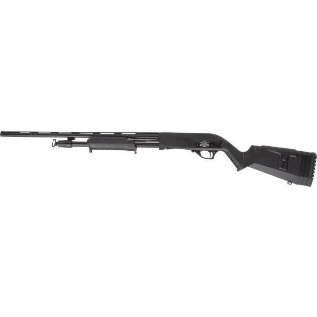 Picture of Armscor YAG410 Pump Shotgun - 410 Bore - 3" Chamber - 22" Barrel - Synthetic Stock - Matte Finish - Black - Fiber Optic Front Sight - Push Button Safety - 5 Rounds - Includes Chokes - IC - M - F YPA410H22-B