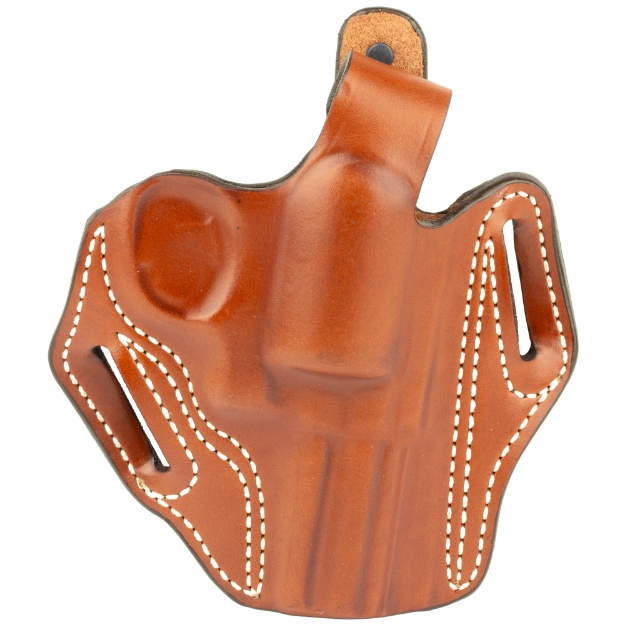 Picture of DeSantis Gunhide 001 - Thumb Break Scabbard - Belt Holster - 2 Belt Slots - No Tension Screw - Fits 3" S&W L Frame - Ruger GP-100 - Dan Wesson 15/2 - 15/2V - 15/2VH - 2-3" Colt Python - Right Hand - Tan Leather 001TA33Z0