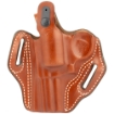 Picture of DeSantis Gunhide 001 - Thumb Break Scabbard - Belt Holster - 2 Belt Slots - No Tension Screw - Fits 3" S&W L Frame - Ruger GP-100 - Dan Wesson 15/2 - 15/2V - 15/2VH - 2-3" Colt Python - Right Hand - Tan Leather 001TA33Z0