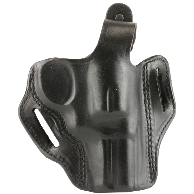 Picture of DeSantis Gunhide 001 - Thumb Break Scabbard - Belt Holster - 2 Belt Slots - No Tension Screw - Fits 3" S&W N Frame - Right Hand - Black Leather 001BA43Z0