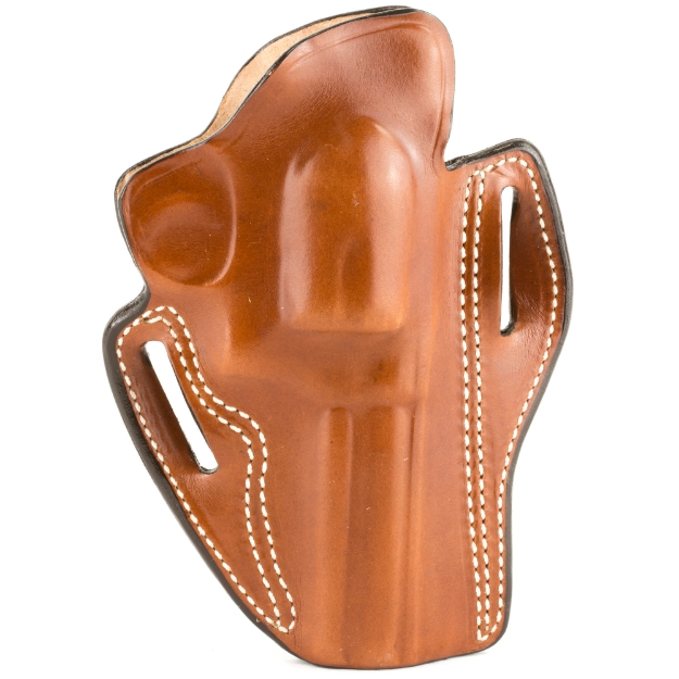 Picture of DeSantis Gunhide 002 - Speed Scabbard - Belt Holster - 2 Belt Slots - No Tension Screw - Fits 4" S&W N 25/27/29/629/357PD - S&W Classic Hunter - Ruger Redhawk - Colt Anaconda - Dan Wesson 44VH - Right Hand - Tan Leather 002TA44Z0