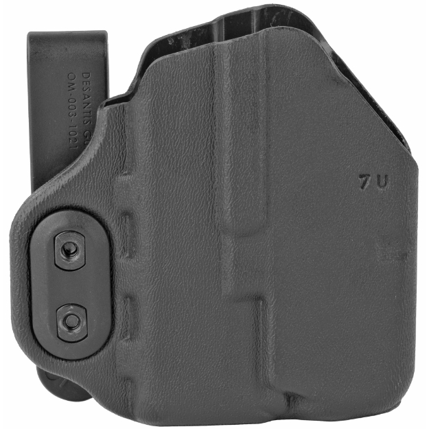 Picture of DeSantis Gunhide 137 - Slim-Tuk - Inside Waistband Holster - Ambidextrous - Black - Fits Springfield Hellcat with TLR-6 - Kydex 137KJ7UZ0