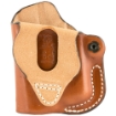 Picture of DeSantis Gunhide Mini Scabbard Belt Holster - Fits Glock 43 with Streamlight TLR6 - Right Hand - Tan Leather 019TA0CZ0