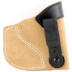 Picture of DeSantis Gunhide Pocket-Tuk Pocket Holster - Fits J-Frame 2.25" - Bodyguard .38 - Ruger LCR - Right Hand - Tan Leather 111NA02Z0