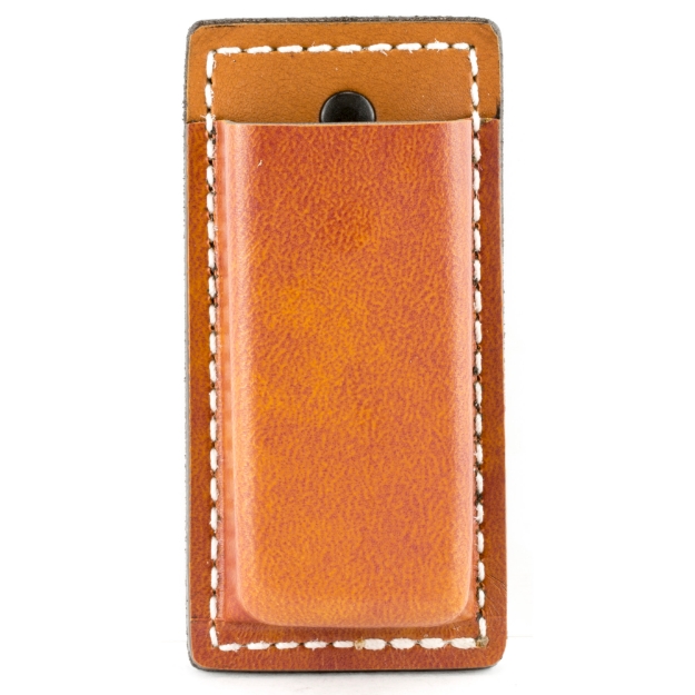 Picture of DeSantis Gunhide Secure Single Magazine Pouch - Fits Single Stack 45 Caliber - Ambidextrous - Tan Leather A47TJLLZ0