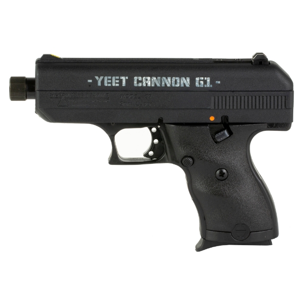 Picture of Hi-Point Firearms C-9 - Yeet Cannon - Striker Fired - Semi-automatic - Polymer Frame Pistol - Compact - 9MM - 3.5" Threaded Barrel - Matte Finish - Black - 3 Dot Sights - 8 Rounds - 1 Magazine - BLEM (Scratches on Trigger Guard - Nick on Slide - Damaged Box) 916G1YCTB