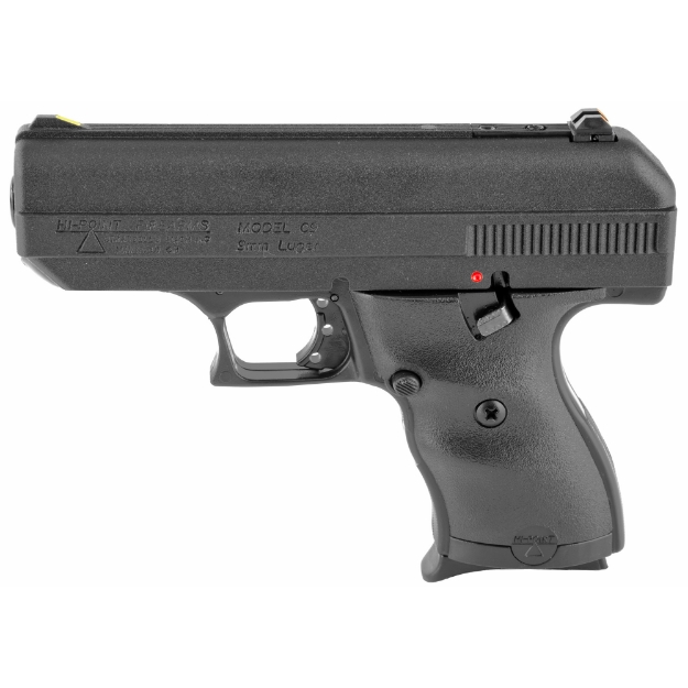 Picture of Hi-Point Firearms Model C-9 - Striker Fired - Semi-automatic - Polymer Frame Pistol - Compact - 9MM - 3.5" Barrel - Black - Polymer Grips - 3 Dot Sights - 8 Rounds - 1 Magazine - Hard Case 916HC