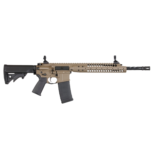 Picture of LWRC IC-A5 - Semi-automatic Rifle - 223 Rem/556NATO - 16.1" Spiral Fluted Barrel - 1:7 Twist - Black Finish - LWRCI Compact Stock - Magpul MOE+ Grip - 30Rd ICA5R5B16