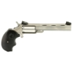 Picture of North American Arms Mini Master - Single Action - Revolver - 22LR/22 WMR - 4" Barrel - Stainless Steel - Silver - Rubber Grips - Fixed Sights - 5 Rounds NAA-MMC