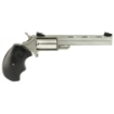 Picture of North American Arms Mini Revolver - Ranger II - Single Action - Revolver - 22 WMR - 1.625" Barrel - Full Ribbed Barrel - Matte Finish - Stainless Steel - Full Bead Blast - Silver - Rosewood Grips - Fixed Sights - 5 Rounds - Break Open Cylinder NAA-22M-R