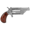Picture of North American Arms Mini Revolver - Revolver - Single Action - 22 WMR - 1.125" - Matte Finish - Silver - Viridian - 5Rd - 5.9oz - Fixed Sights - Stainless Steel NAA-22MS-VL