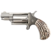 Picture of North American Arms Mini Revolver - Single Action - Revolver - 22 WMR - 1.125" Barrel - Stainless Steel - Silver - Red/Black Wood Grips - Fixed Sights - 5 Rounds NAA-22MS-GRB