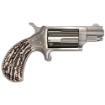 Picture of North American Arms Mini Revolver - Single Action - Revolver - 22 WMR - 1.125" Barrel - Stainless Steel - Silver - Red/Black Wood Grips - Fixed Sights - 5 Rounds NAA-22MS-GRB