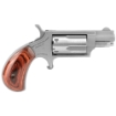 Picture of North American Arms Mini Revolver - Single Action - Revolver - 22 WMR - 1.625" Barrel - Matte Finish - Stainless Steel - Silver - Rubber Grips - Fixed Sights - 5 Rounds NAA-22MC-R